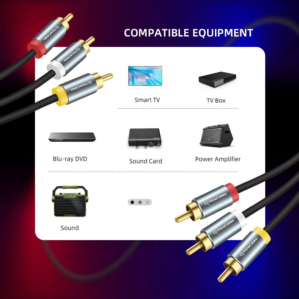 3 RCA Male to 3 RCA Male Cable