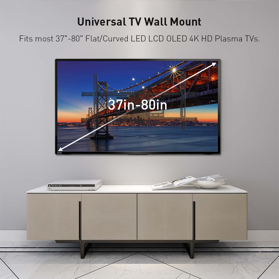 PrimeCables Full Motion TV Wall Mount