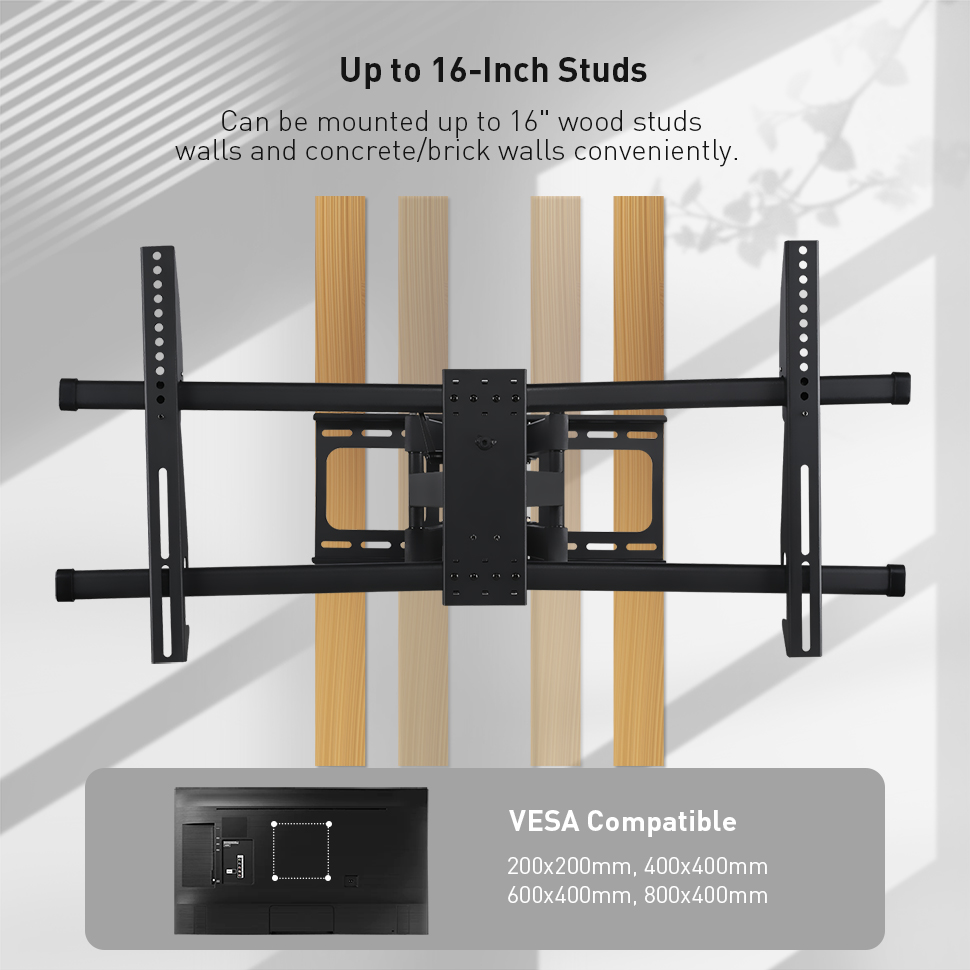 PrimeCables Full Motion TV Wall Mount