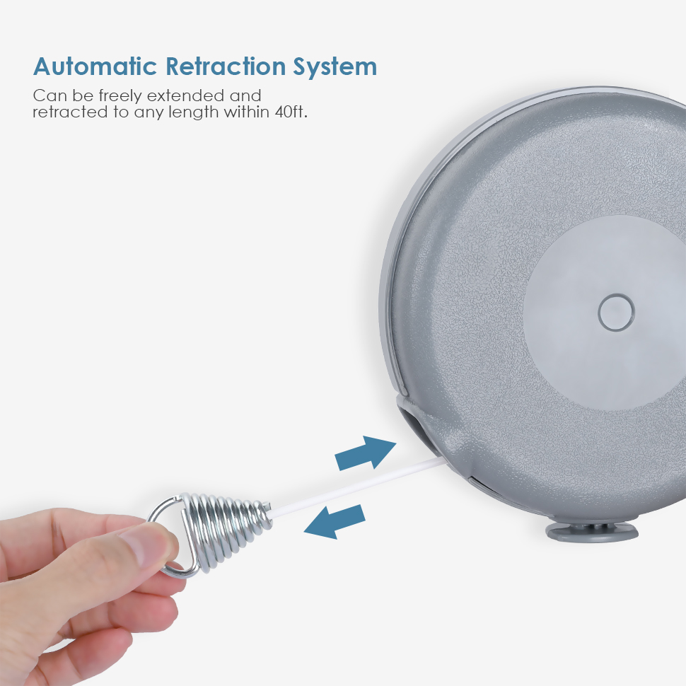 LIVINGbasics Retractable Outdoor Clothesline