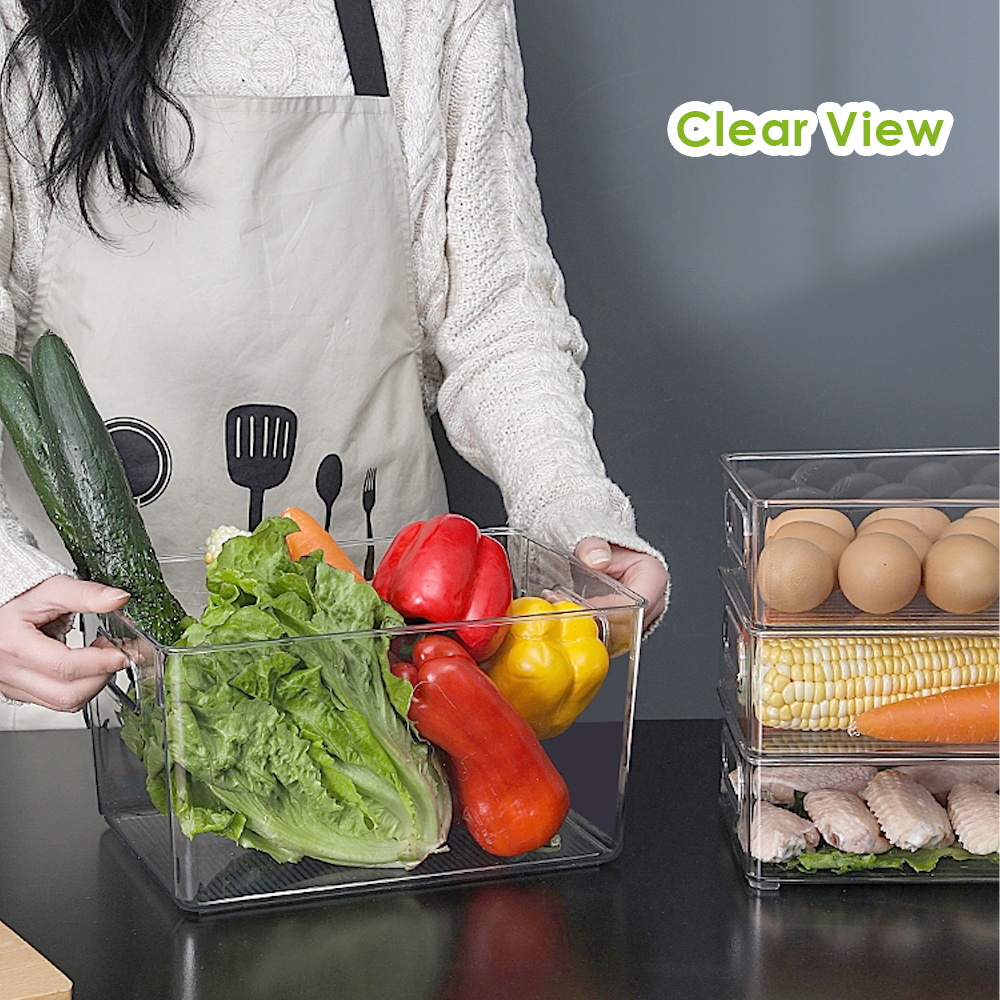Clear Refrigerator Organizer Bins
