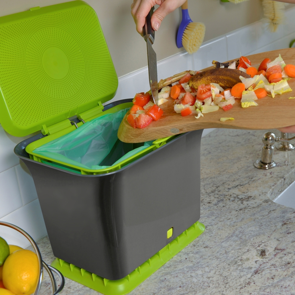 FRESH AIR Kitchen Compost Collector, 1.3gal / 5L Full Circle