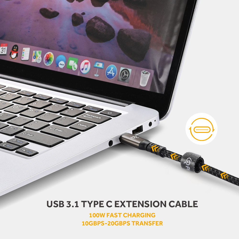 Summit Series USB 3.1 Type C Male to Female Extension Cable,1m