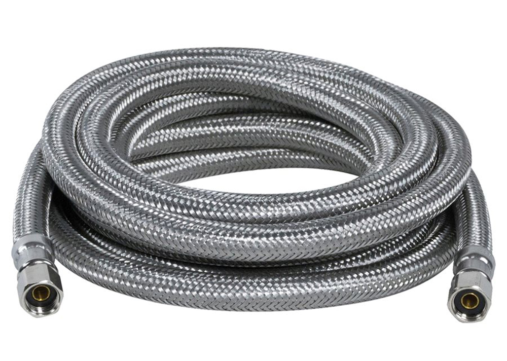Flexible Braided Stainless Steel Hose Ice Maker Connector, 1/4 Inch