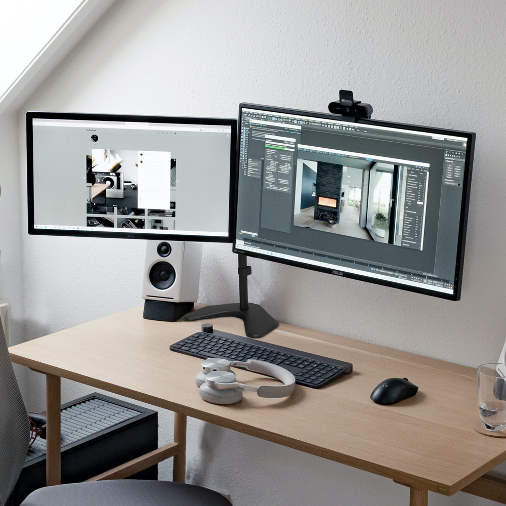 Adjustable Dual Monitor Desk Stand for 13