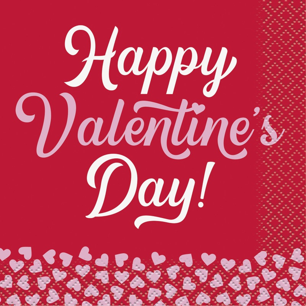 XOXO Valentine's Day Beverage Napkins