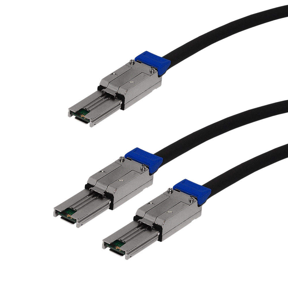 1m External mini-SAS (SFF-8088) to 2x External mini-SAS (SFF-8088) 6G ...