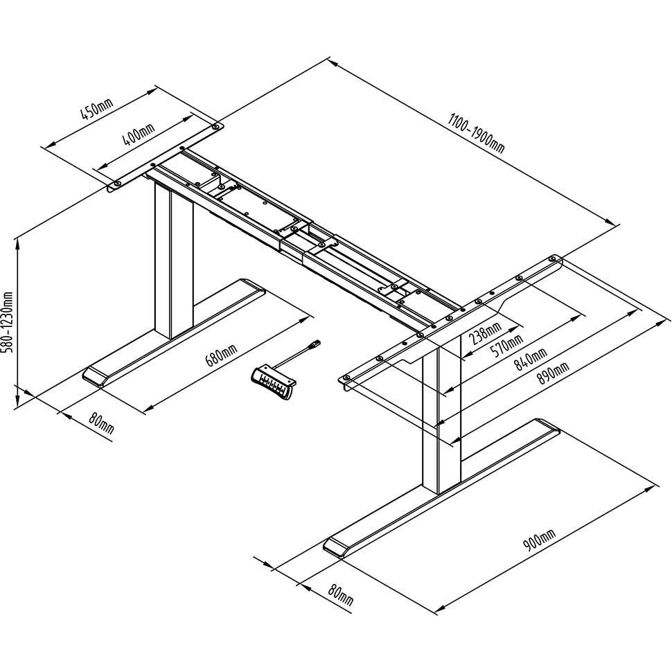 Electric Sit and Stand Frame