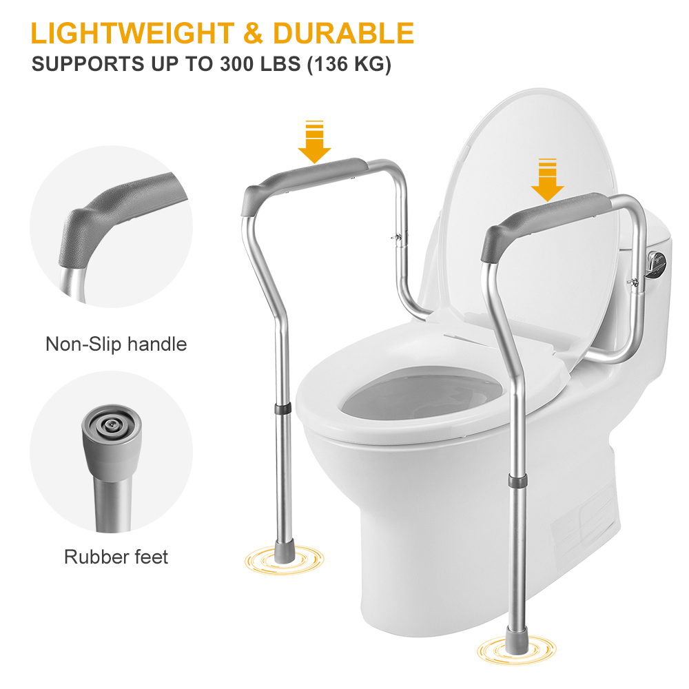 Adjustable Toilet Safety Rail for Elderly LIVINGbasics