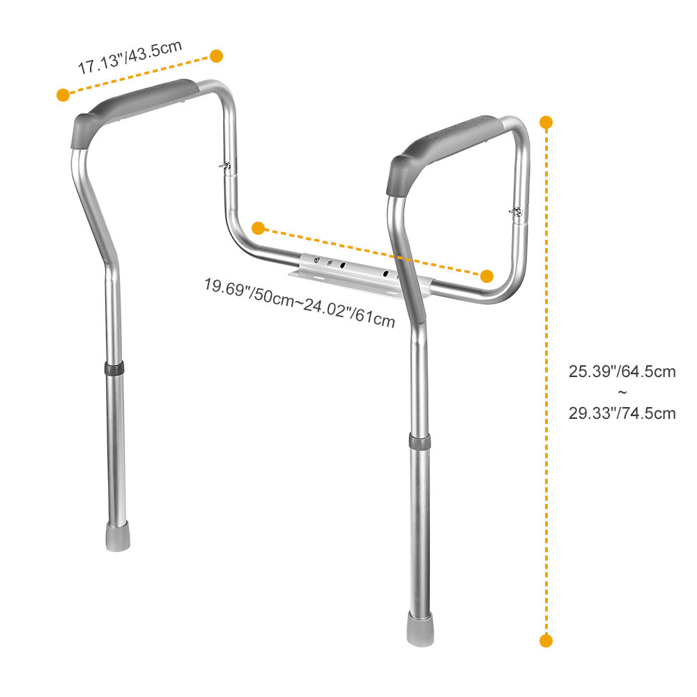 Adjustable Toilet Safety Rail for Elderly LIVINGbasics