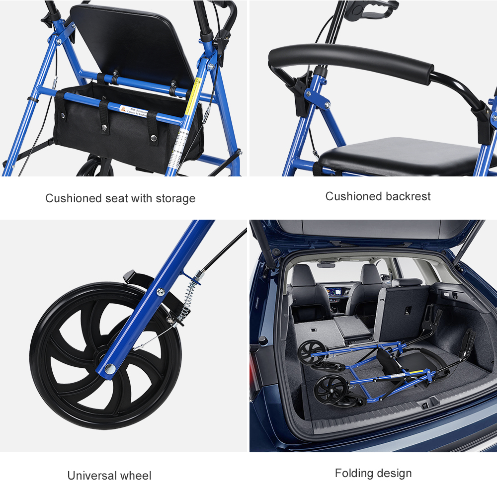 Rollator Walker with Seat & Storage Mobility and Comfort
