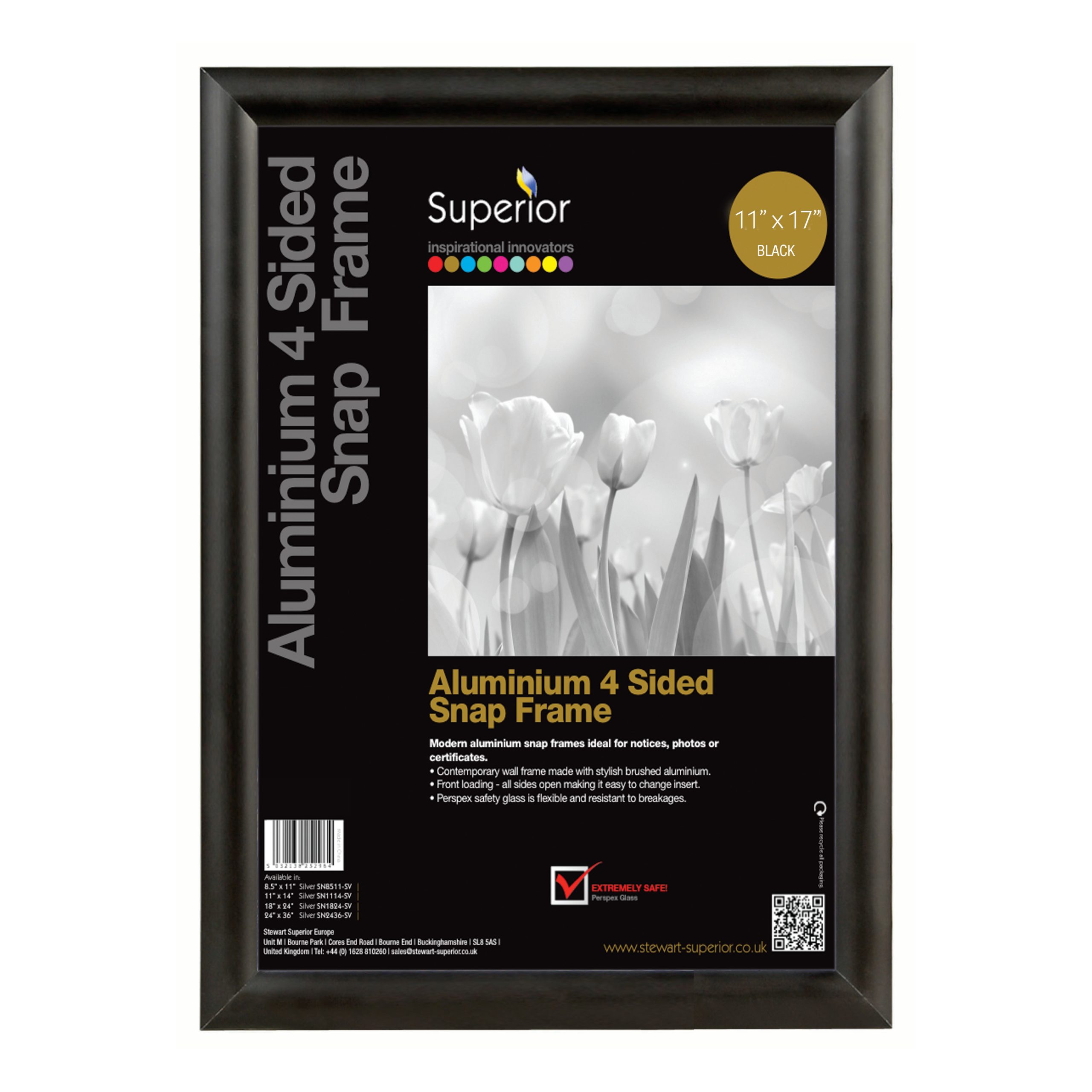SECO® Front Load Easy Open Snap Poster/Picture Frame, 11 X 17″