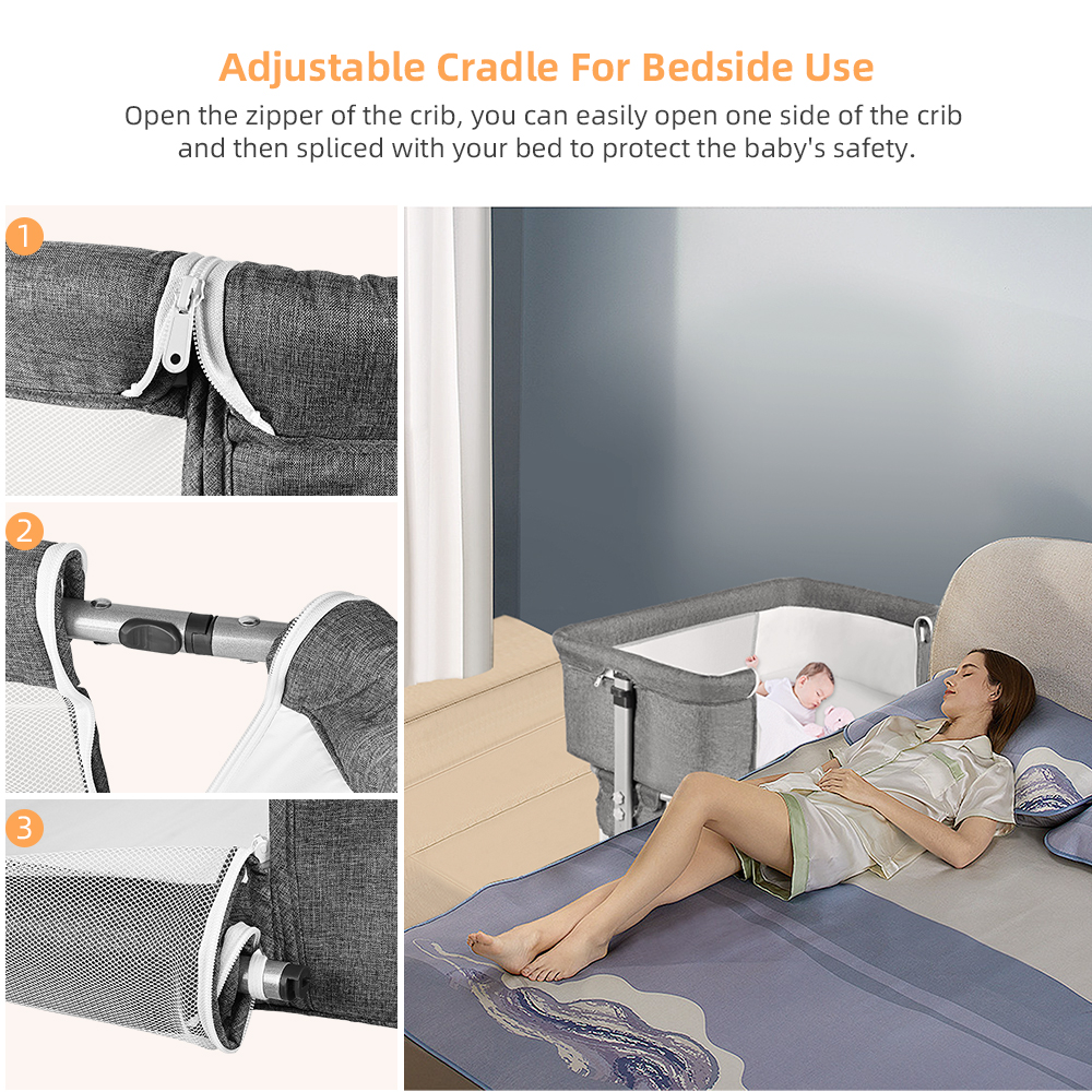 3 In 1 Multifunctional Baby Cradle with Mosquito Nets LIVINGbasics®OpenBox