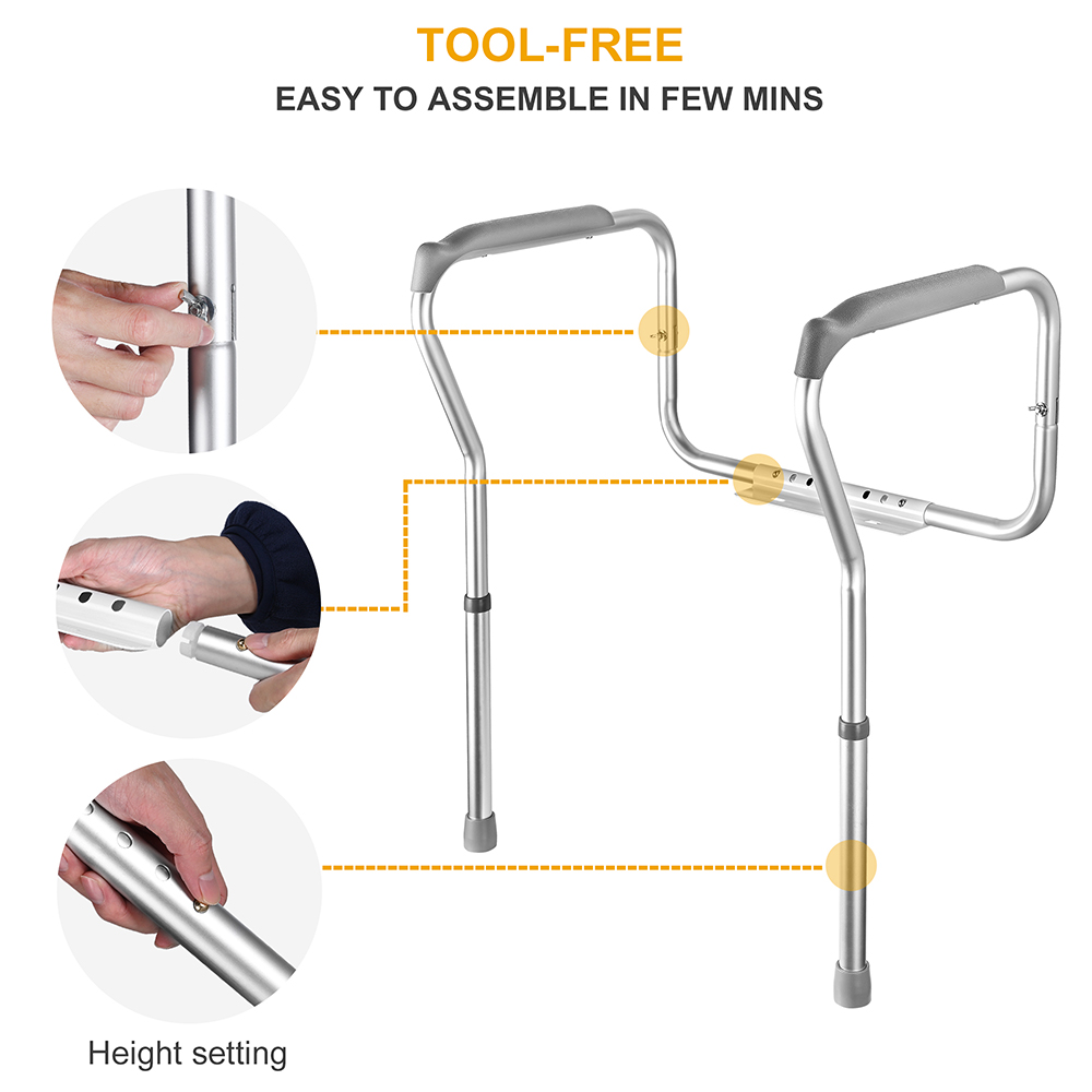 Adjustable Toilet Safety Rail for Elderly LIVINGbasics
