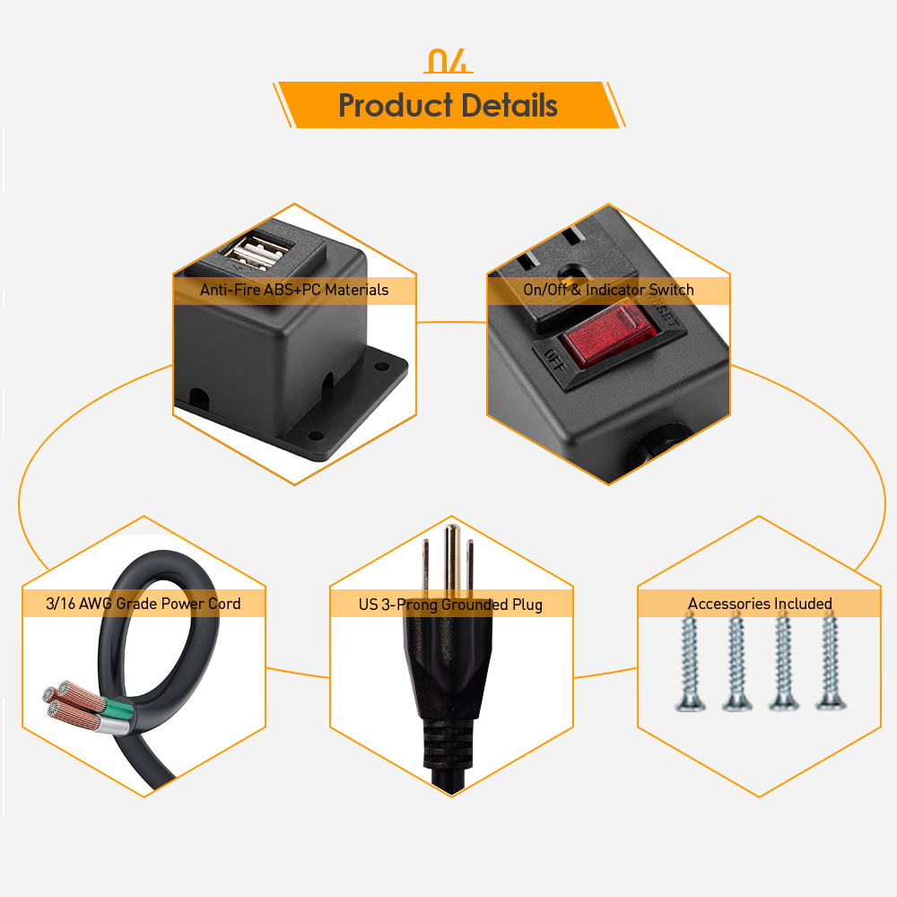 4-Outlet Power Strip