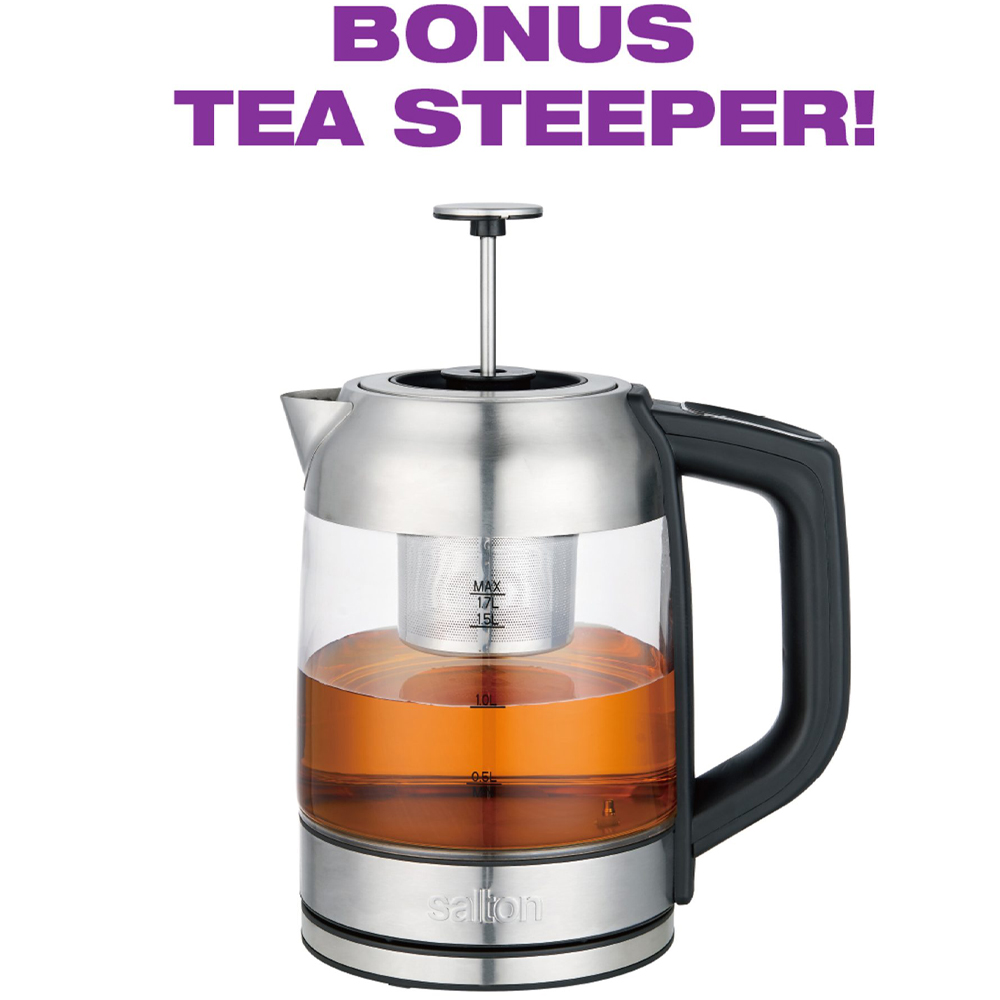 Electric Temperature Control Kettle With Tea Steeper Salton