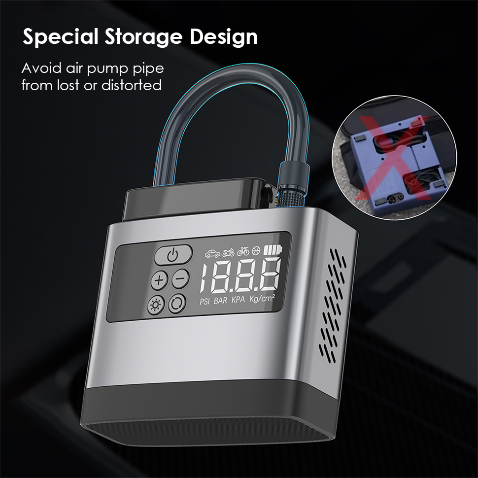 Portable 150Psi Electric Wireless Air Pump With 5000mAh Rechargeable ...