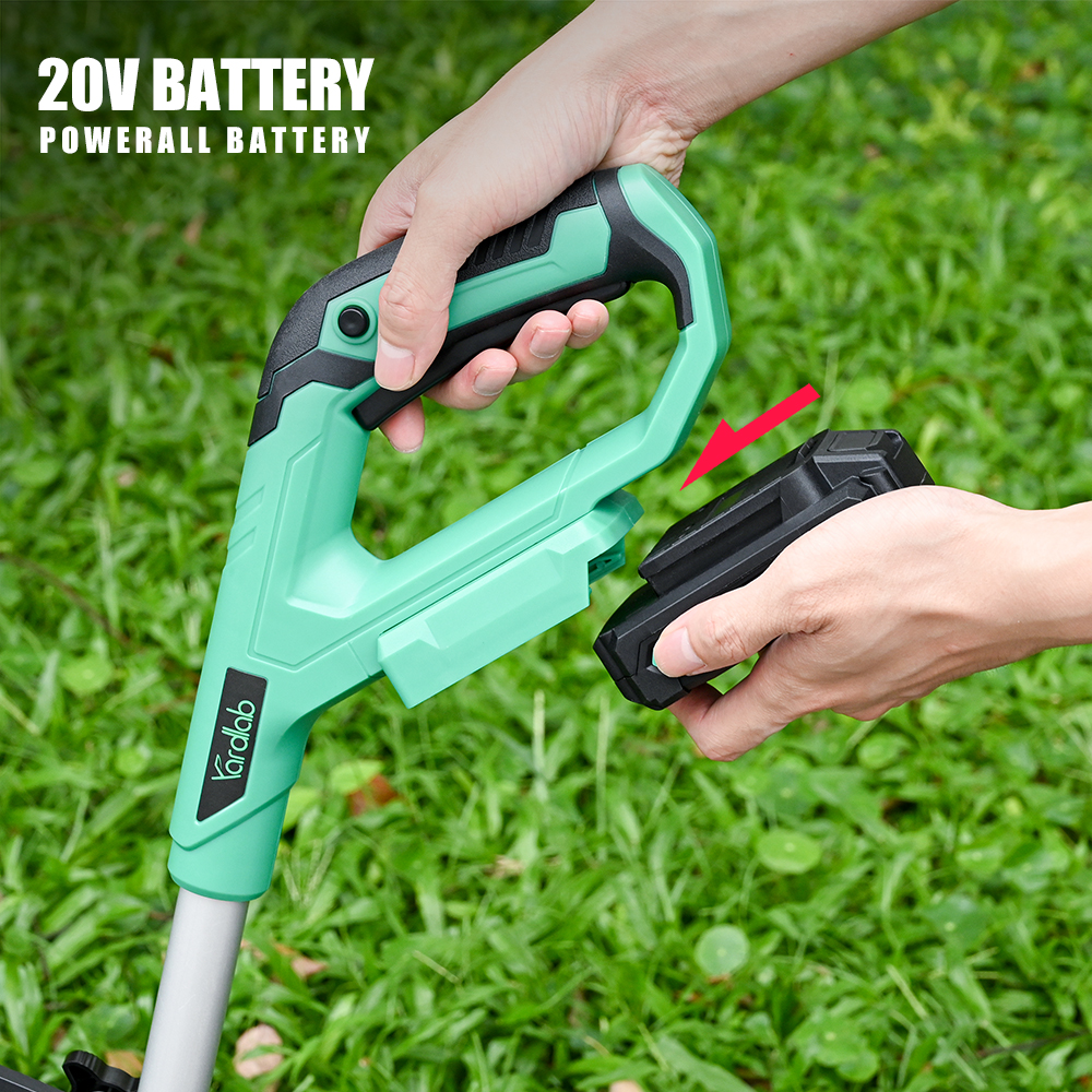 PowerTough 20V Cordless Leaf Blower with Battery Fast Charger Leaf Blower Sweeper (Yellow 3.0A) PowerSmart 20V Cordless Turbo Leaf Blower with Two 2.0 Ah Batteries