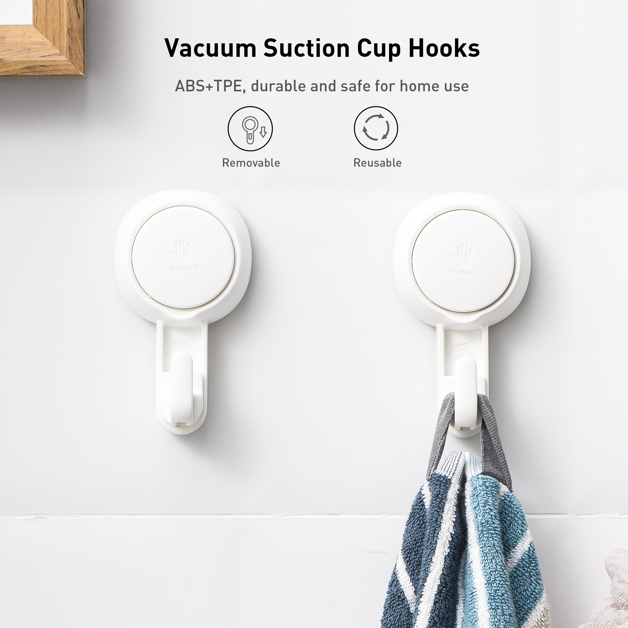 2 Pieces Vacuum Suction Cup Hooks STORA™