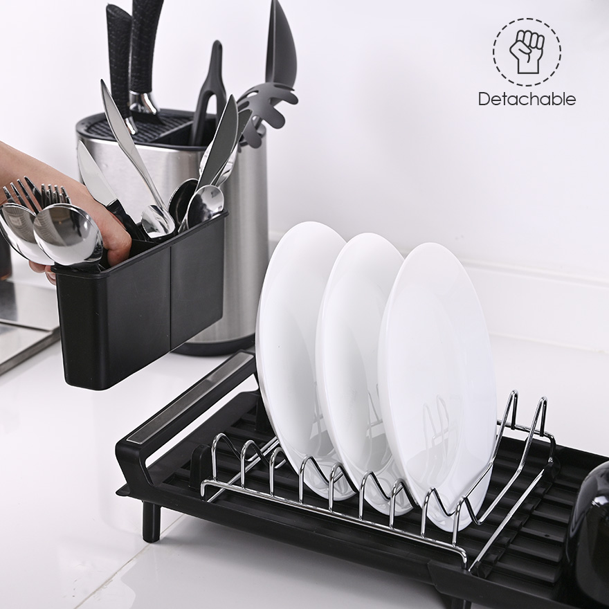 Dish Drying Rack with Removable Utensil Holder STORA