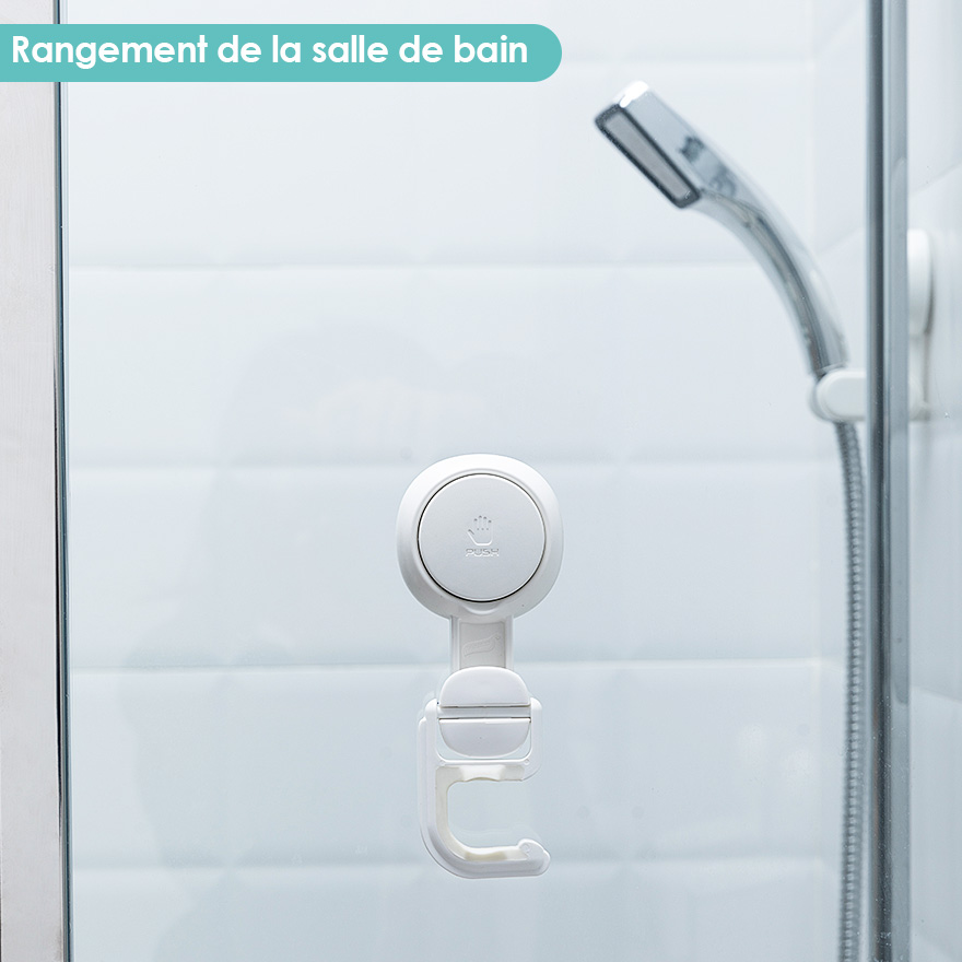 Organisateur de porte-serpillère mural à ventouse sans perçage