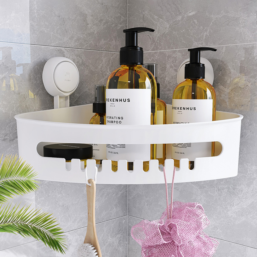 Ventouses murales coin douche caddie salle de bain douche étagère panier de rangement