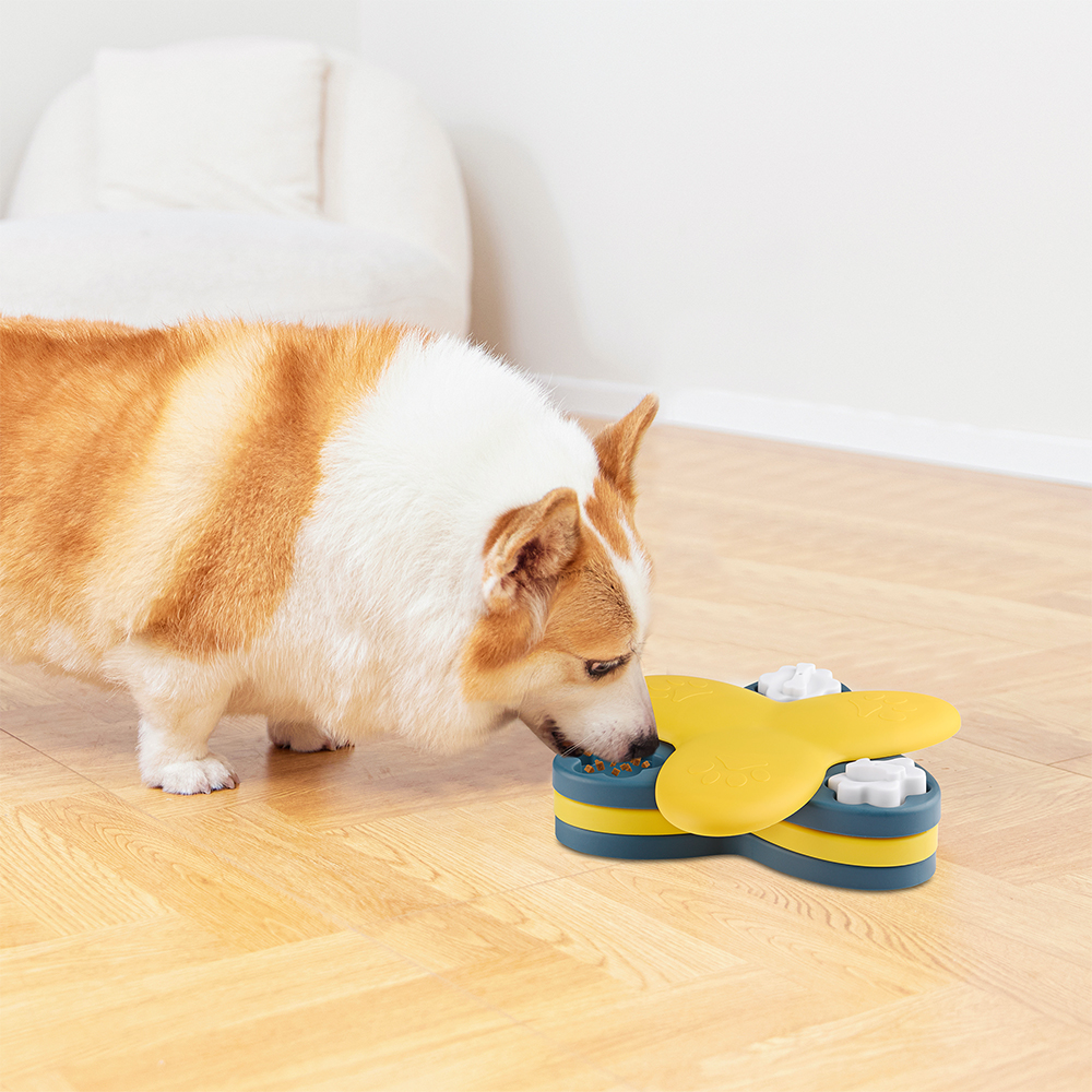 Jouet puzzle pour chien distributeur de friandises rotatif pour chien jouet interactif pour chien