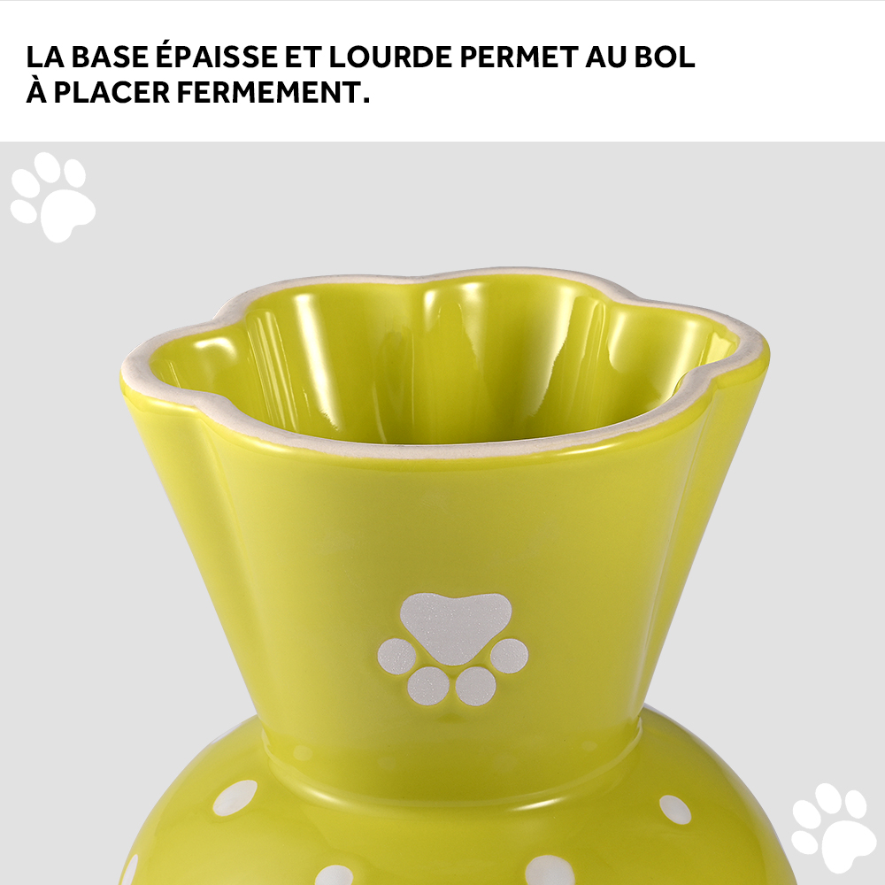 Bol en céramique pour chat surélevé mangeoire pour chat anti-vomissements surélevée