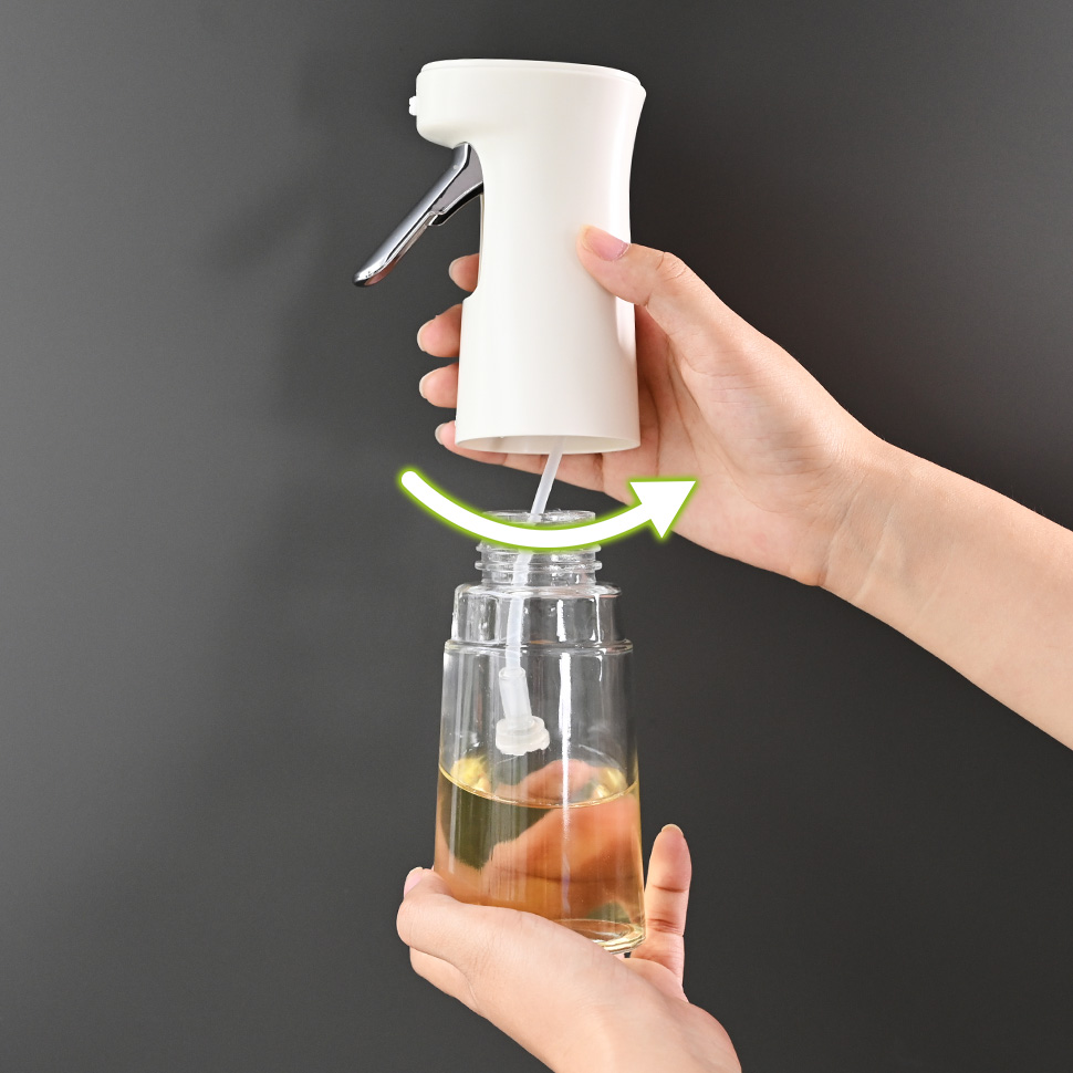 Glass Oil Sprayer Continuous Spray with Portion Control, 240ml/8oz STORA