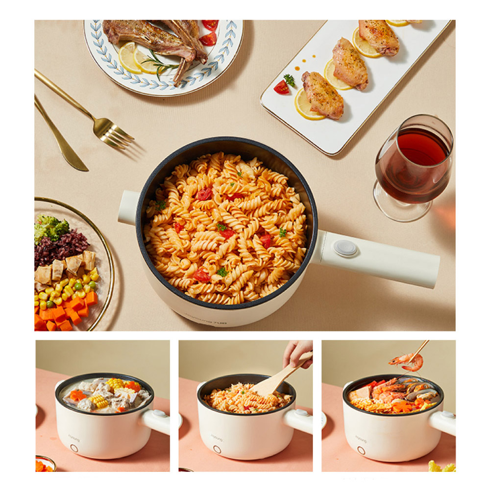 Multifunctional Electric Hot Pot 2Tiers Cooking Pot, 1.5L Joyoung