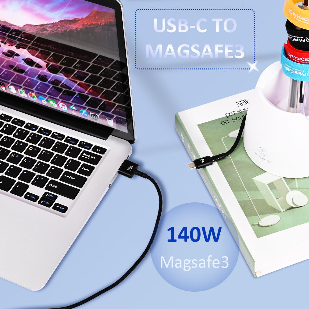140W USB-C to Magsafe3 Cable for MacBook - PrimeCables