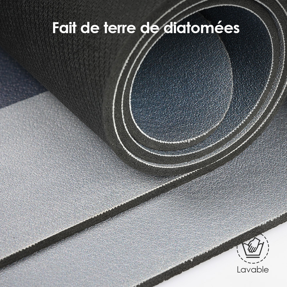 Tapis de bain en terre de diatomée - Tapis de bain en terre de diatomée à séchage Tapis de bain en terre de diatomée - Tapis de bain en terre de diatomée à séchage