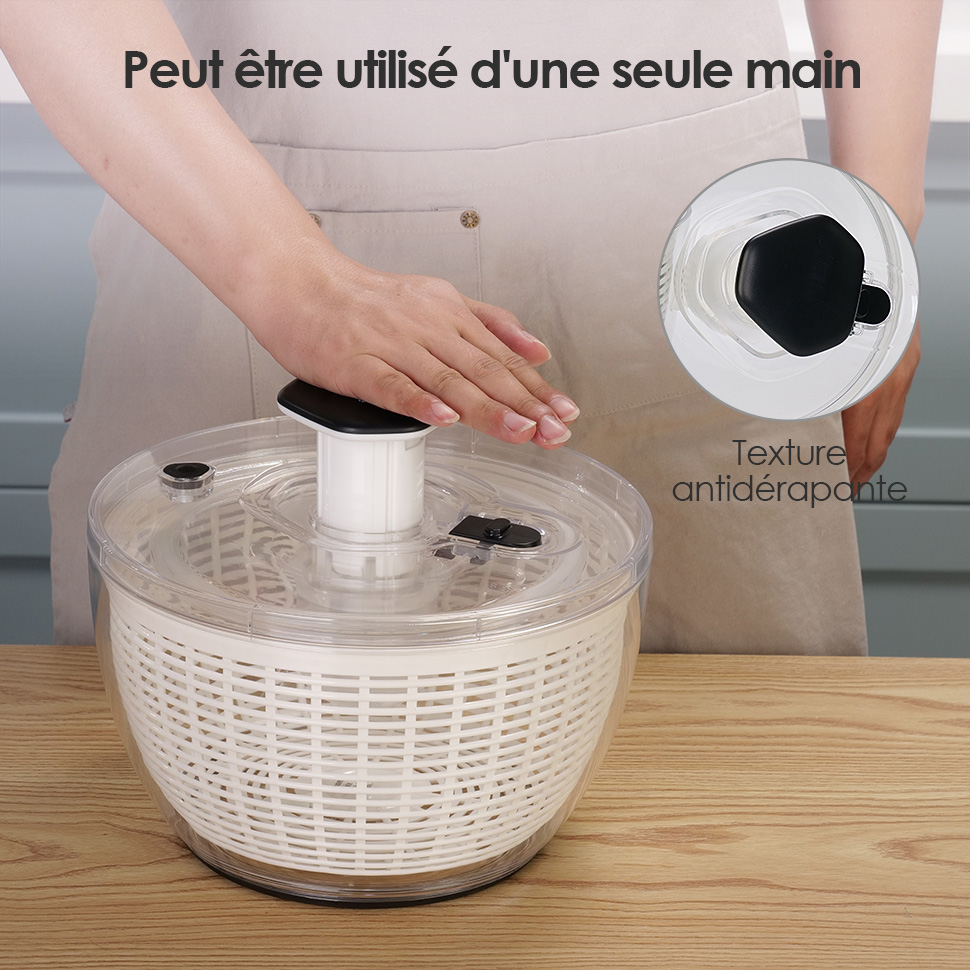Essoreuse  salade 6L - Essoreuse  salade manuelle avec pompe  une main