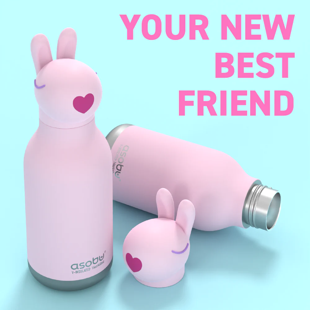 Pink Rabbit Bestie Bottle 16oz 460 ml Asobu - Main Image