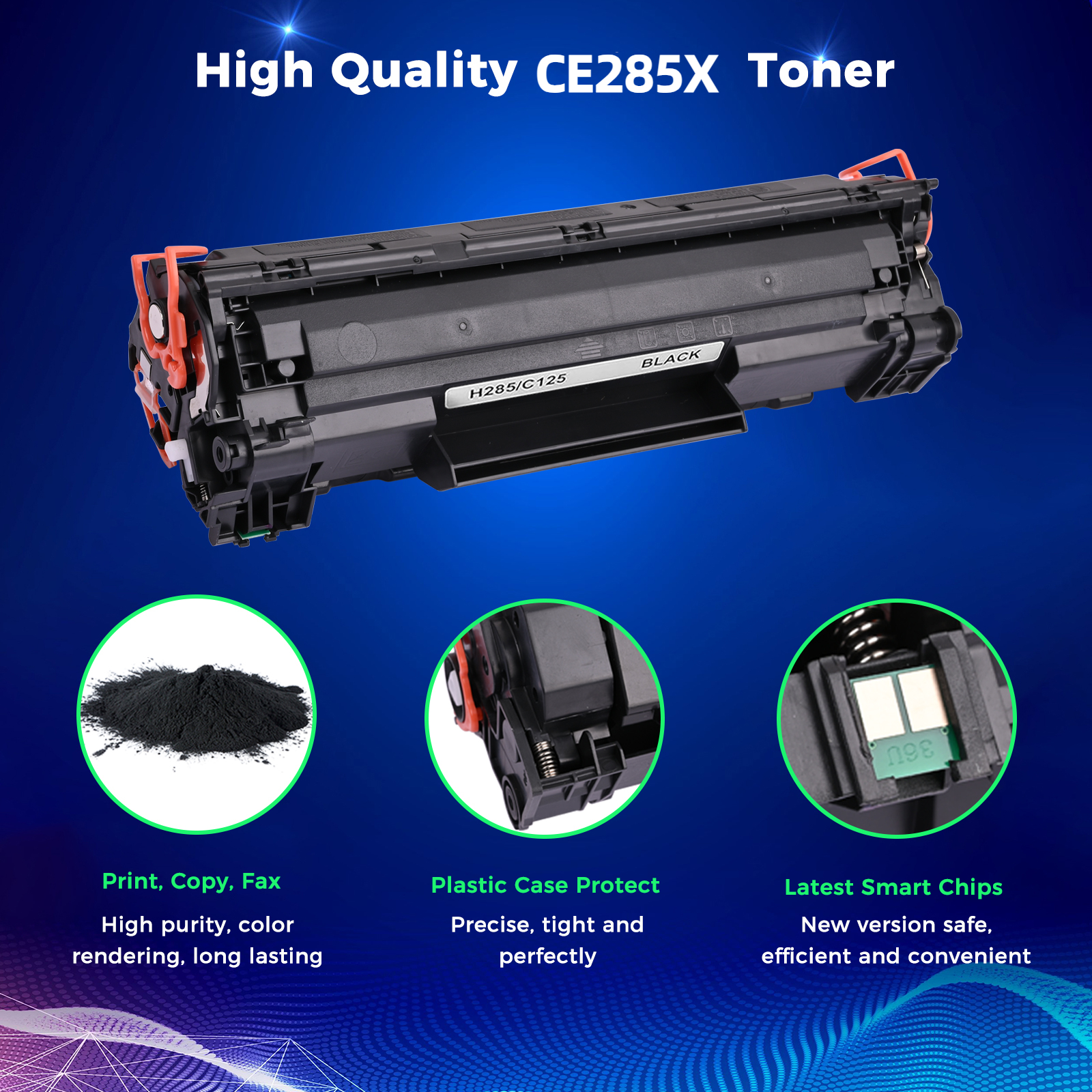 Compatible HP 85X CE285X Black Toner Cartridge - Economical Box