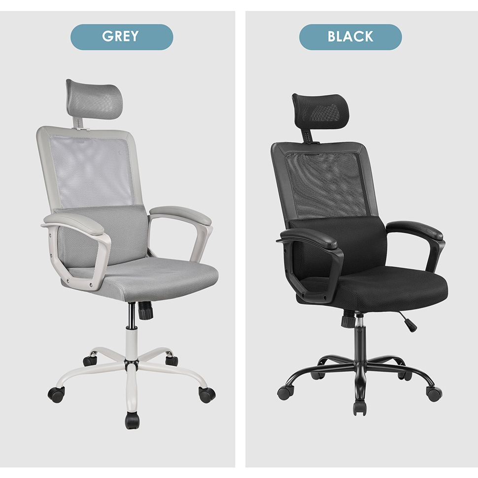 Moustache Ergonomic Task Chair with Lumbar Support & Adjustable Headrest