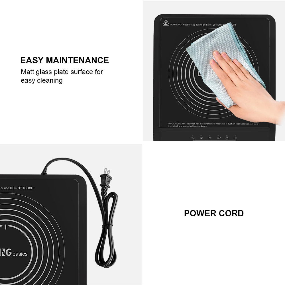 1800W Portable Induction Cooktop LED Display Cooker LIVINGbasics®