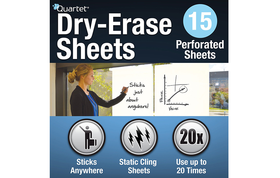 Quartet® Anywhere™ DryErase Sheets 15 Sheet Roll 280040