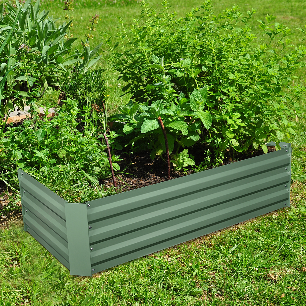 Metal Raised Garden Bed - 4 x 2 x 1Ft, Weather-Resistant