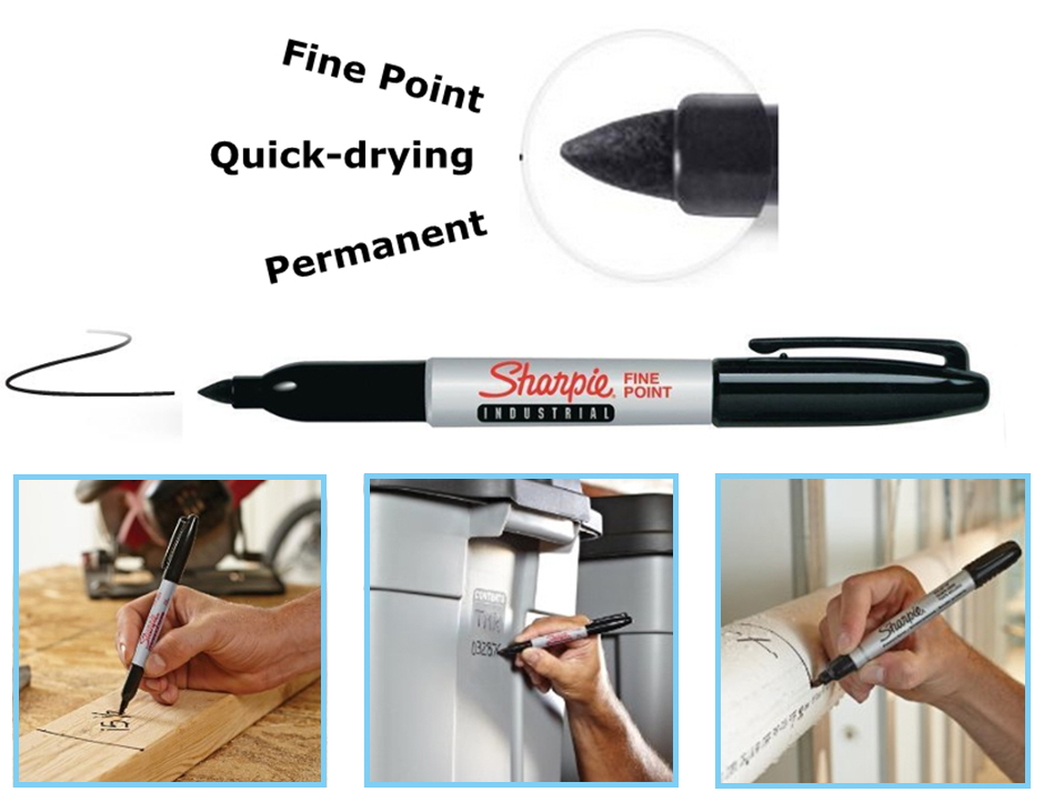 Sharpie Marqueurs Permanents Vert Citron - Boîte De 12 + Stylo S-Gel Noir 0,7mm - Imperméable Et Résistant