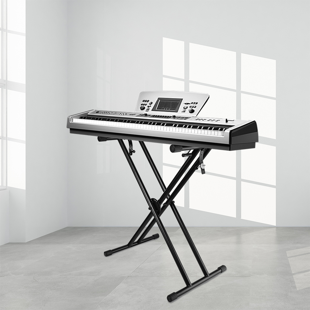 7 Position Height Adjustable Folding Double Brace X Keyboard Stand 