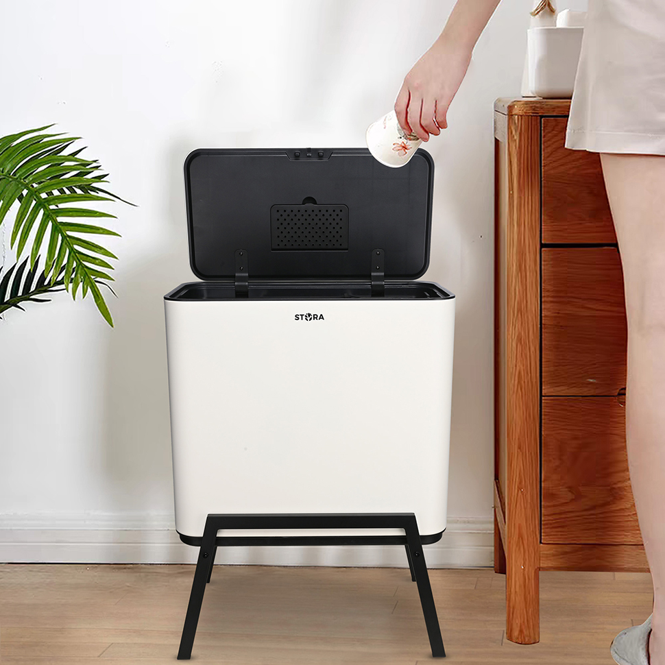 40L Trash Can with Compost Bin STORA