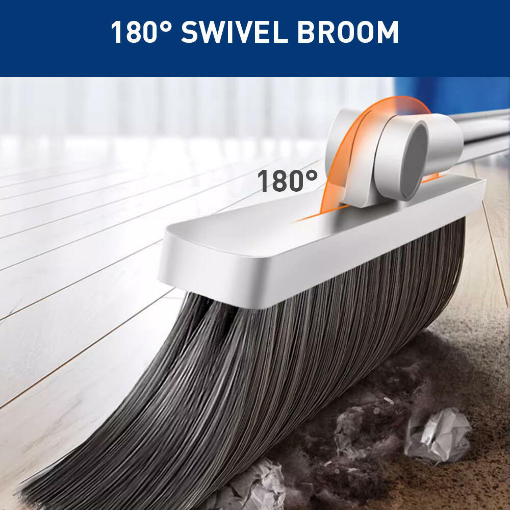 Broom with Dustpan Combo Set, Upright Standing Dustpan with Hook STORA™