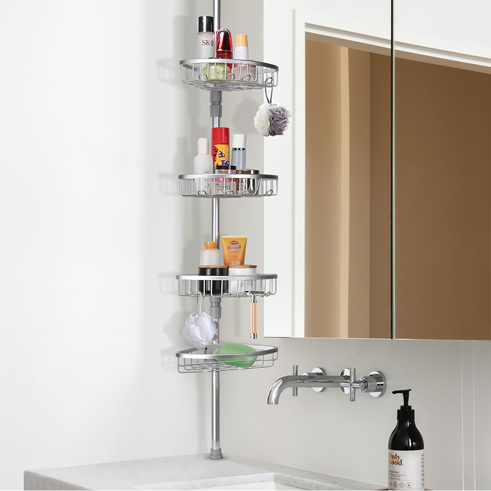 Caddy De Douche D'Angle Amélioré, Étagère De Salle De Bain Murale Support De Rangement D'Angle Caddy De Douche D'Angle Amélioré, Étagère De Salle De Bain Murale Support De Rangement D'Angle