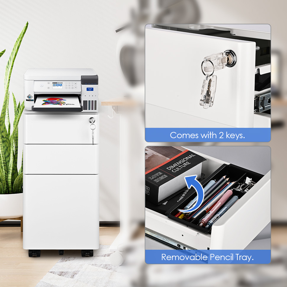 File Cabinet with Smooth Slide Rails