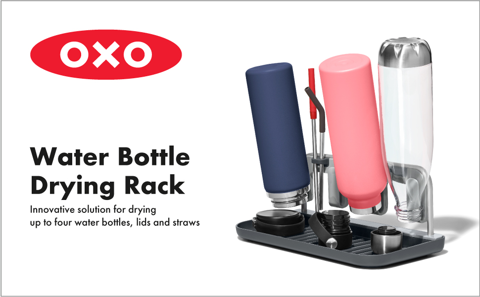 OXO Good Grips Aluminum Frame Bottle Drying Rack 31 x 16 x 12cm H