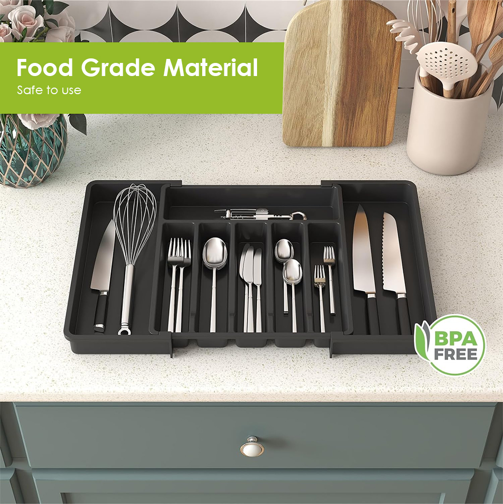 Expandable Kitchen Drawer Organizer, Adjustable Utensil Organizer ...