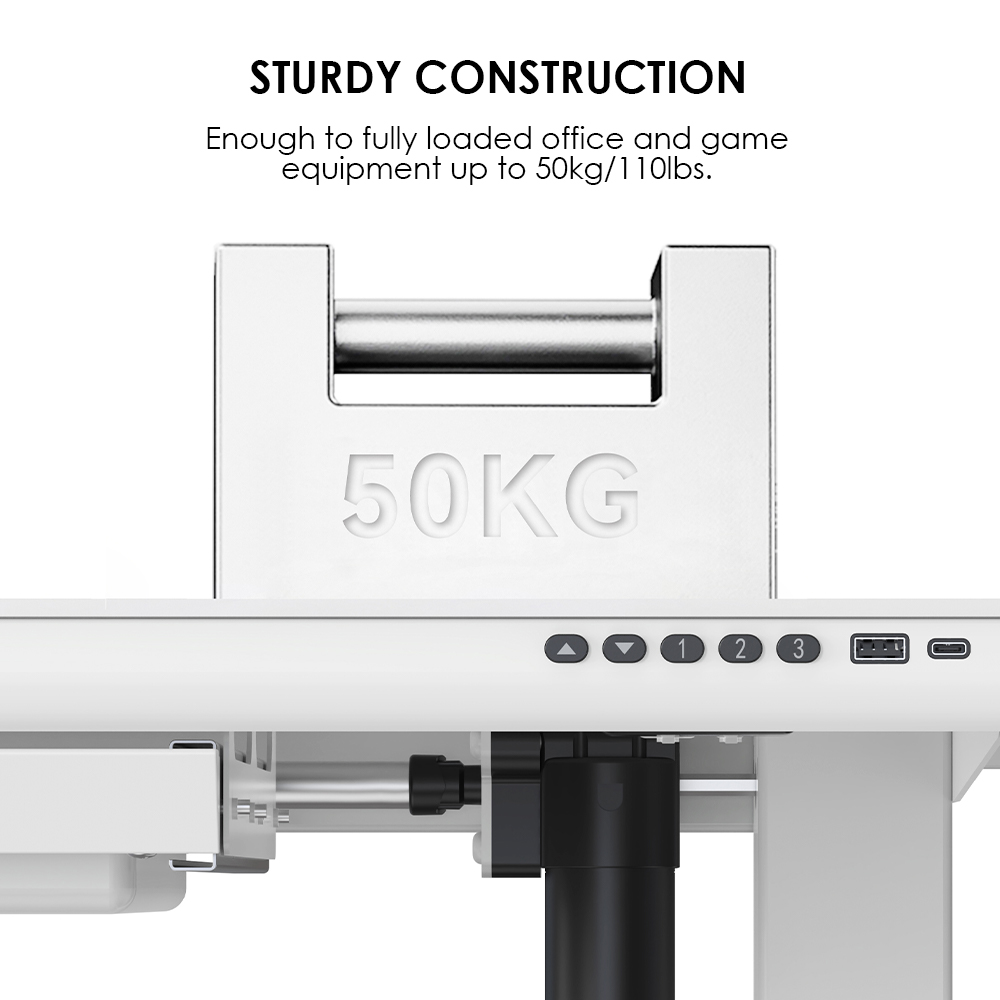 PrimeCables' standing desk is very sturdy, which can bear a maximum load of 110 pounds