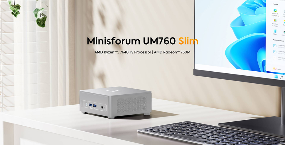 Minisforum UM870 Slim 32GB RAM 1TB SSD Mini Computer - Sliver