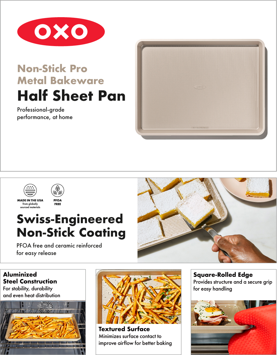 Half Sheet Oxo Baking Sheet Dishwasher Safe Cake Cover OXO Non